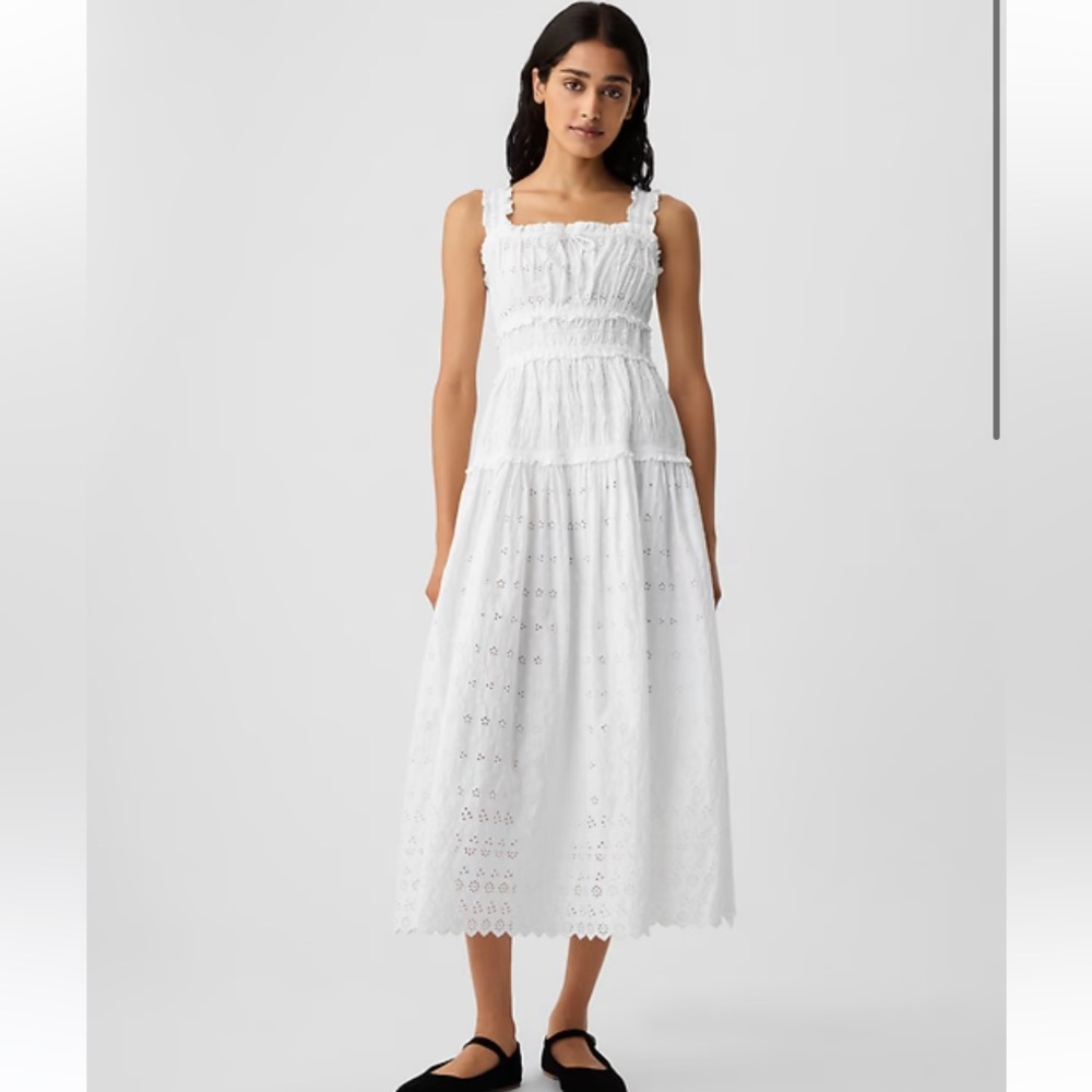 Gap x Doen eyelet midi dress NWT
